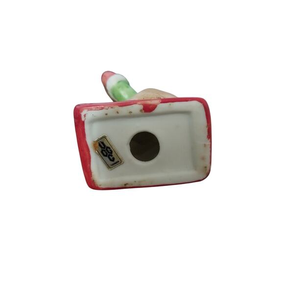Vintage UCGC Christmas Holiday Dog Figurines Porcelain Made In Taiwan 3" - Picture 6 of 6